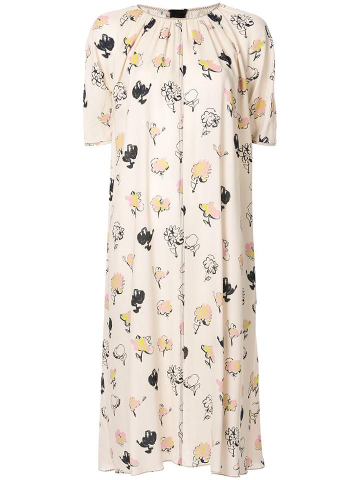 Marni Printed Midi Dress - Yellow