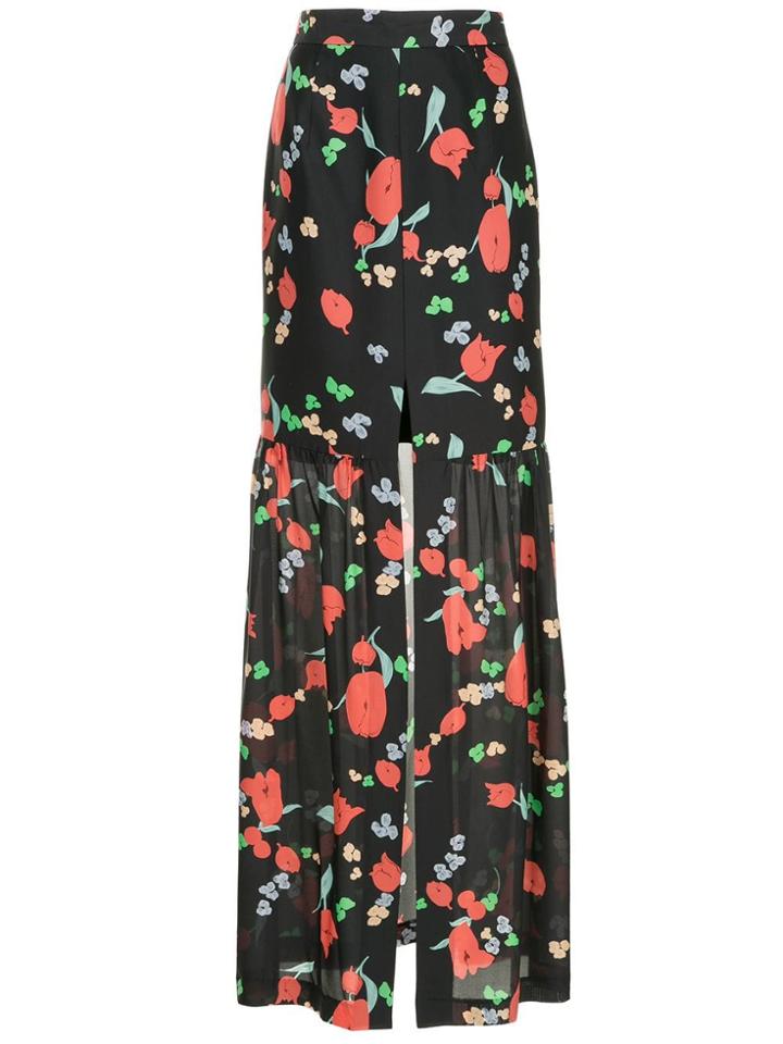 Alice Mccall Floral-print Skirt - Black
