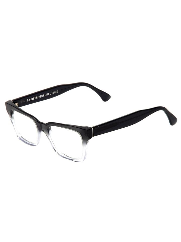 Retrosuperfuture 'américa Optical Faded Grey And Crystal' Sunglasses -