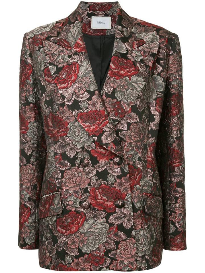 Erdem Baroque Pattern Blazer - Black