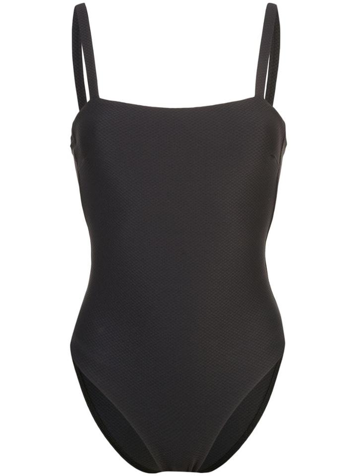 Asceno Plain Swimsuit - Black