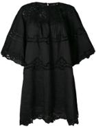Isabel Marant Embroidered Flared Mini Dress - Black