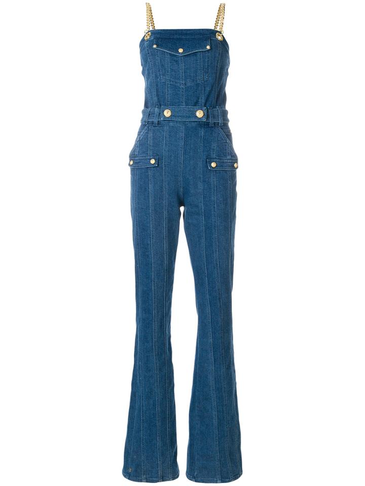 Balmain Denim Jumpsuit - Blue