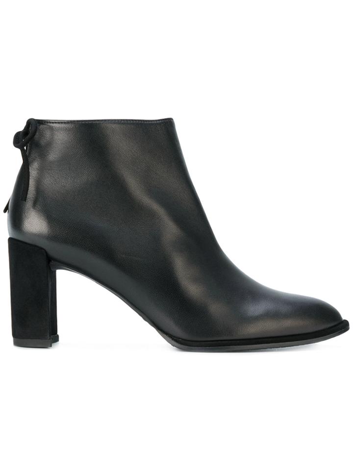Stuart Weitzman Tie Back Detail Ankle Boots - Black