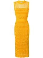 Mcq Alexander Mcqueen Knitted Bodycon Dress - Yellow