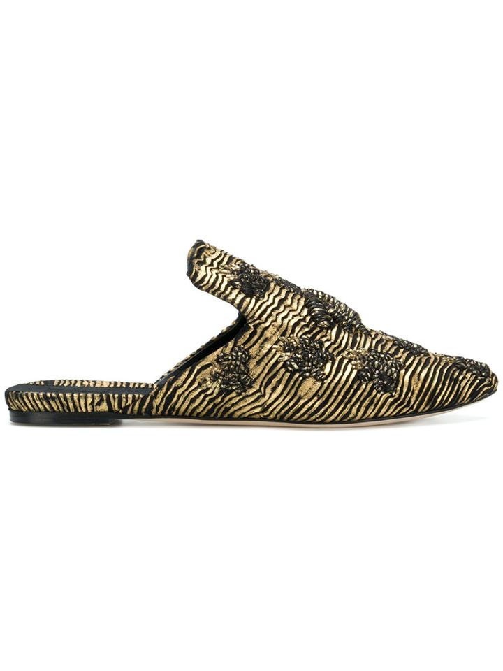 Sanayi 313 Embroidered Mules - Black