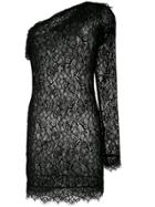 Faith Connexion Lace One Shoulder Mini Dress - Black