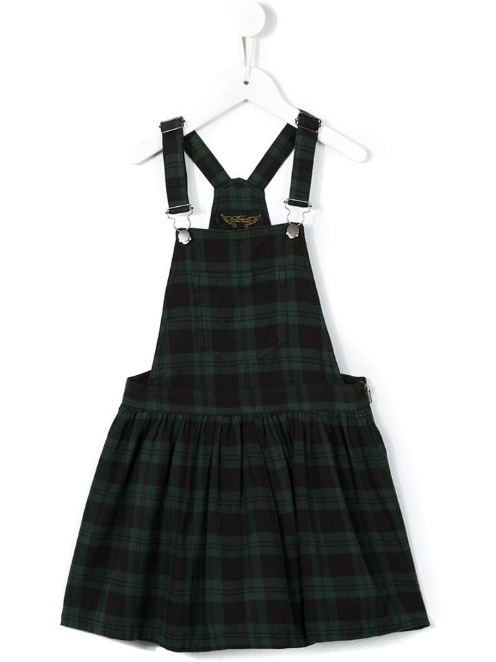 Finger In The Nose 'trouble' Dungaree Dress, Girl's, Size: 8 Yrs, Black