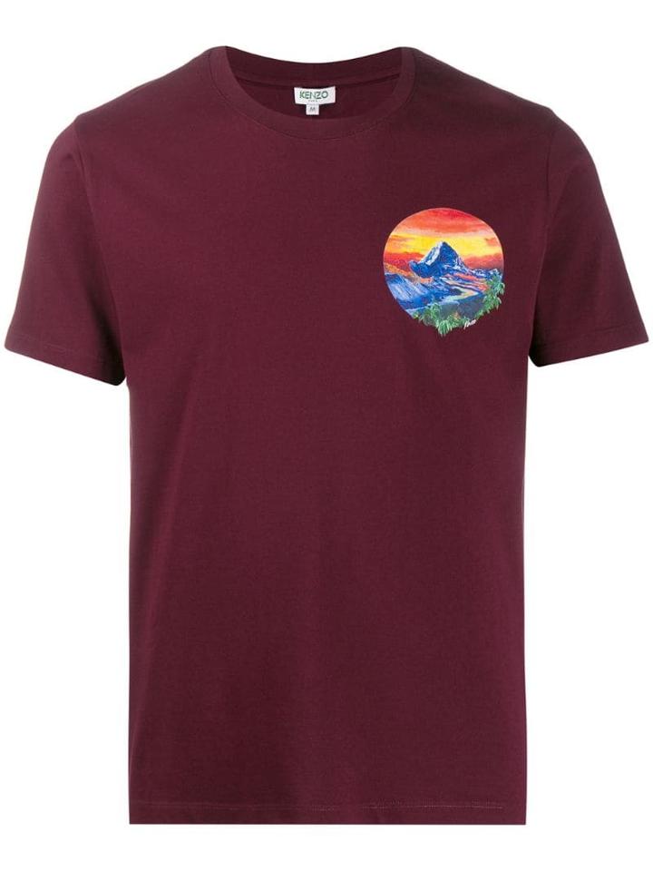 Kenzo Painted Landscape T-shirt - Red