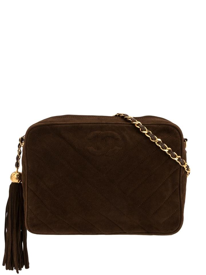 Chanel Pre-owned Bias Stitch Chain Shoulder Bag - Brown