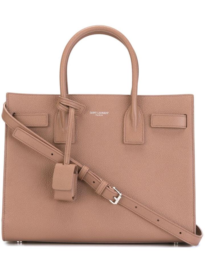 Saint Laurent Baby Sac De Jour Tote, Women's, Nude/neutrals, Calf Leather