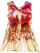 Manish Arora Butterfly Shaped Crossbody Bag, Women's, Red, Polyester