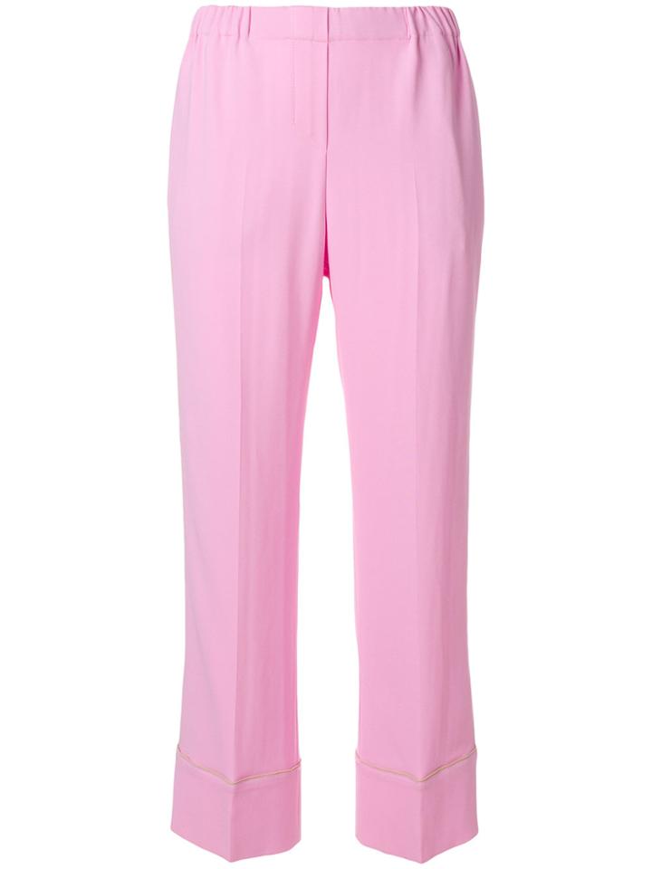 No21 Pipe Trim Trousers - Pink & Purple