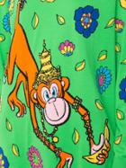 Moschino Monkey Print Jumper Dress - Green