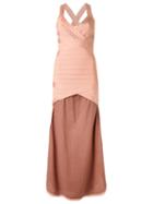 Andrea Bogosian V Neck Knit Dress, Women's, Size: Medium, Yellow/orange, Polyamide/viscose