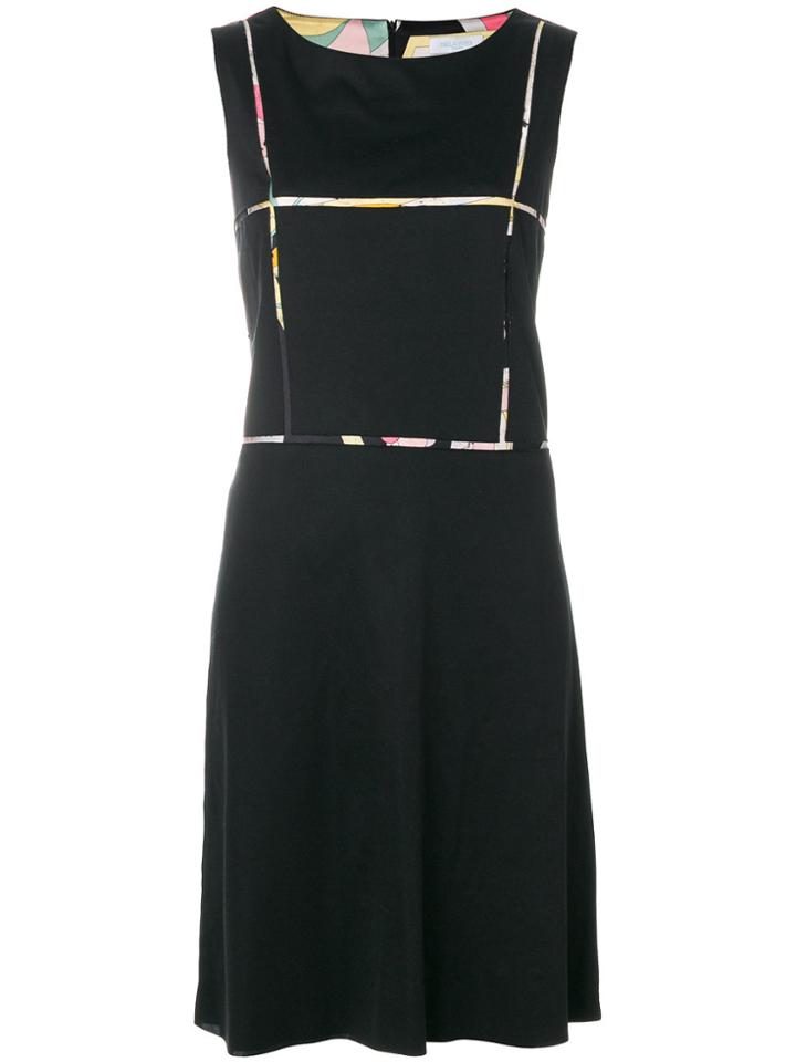 Emilio Pucci Vintage Sleeveless Shift Dress - Black