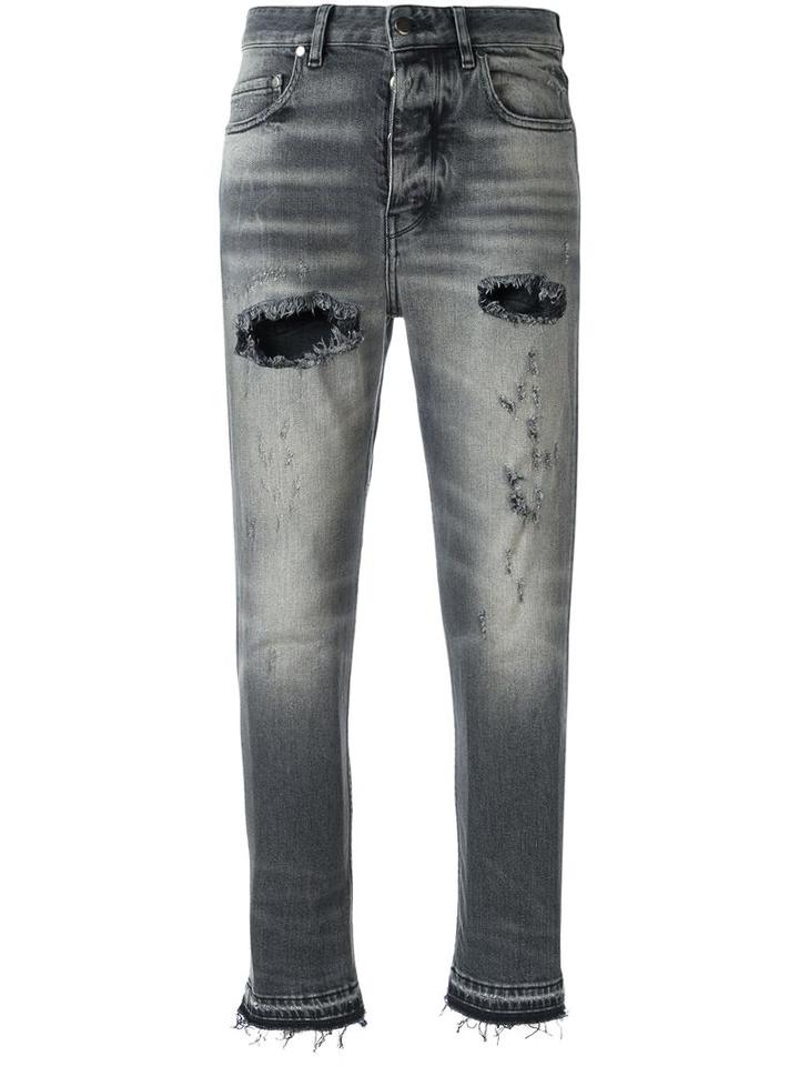 Golden Goose Deluxe Brand Distressed Boyfriend Jeans, Women's, Size: 29, Black, Cotton/polyurethane