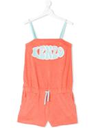 Kenzo Kids Teen Logo Embroidered Towelling Playsuit - Yellow