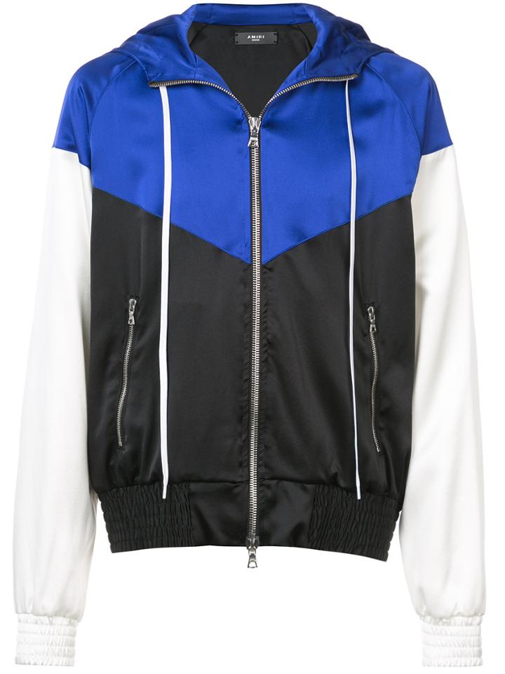 Amiri Contrast Hooded Jacket - Blue