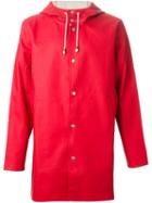 Stutterheim 'stockholm' Raincoat, Men's, Size: Small, Red, Cotton/polyester/pvc