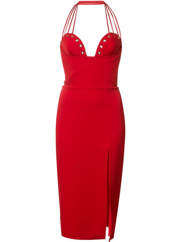 Philipp Plein Heart Dress, Women's, Size: Medium, Red, Polyester/spandex/elastane/viscose