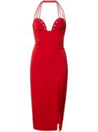Philipp Plein Heart Dress, Women's, Size: Medium, Red, Polyester/spandex/elastane/viscose