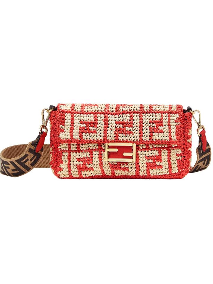 Fendi Baguette Ff Shoulder Bag - Red