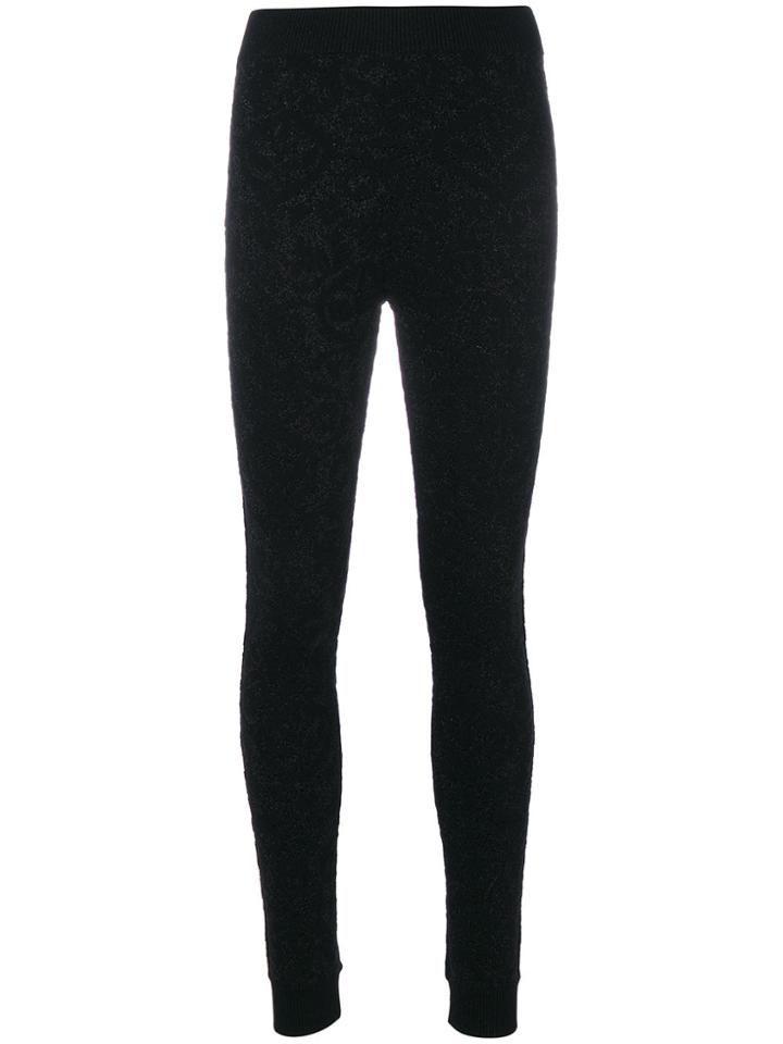 Fendi Shimmer Leggings - Black
