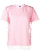 Msgm Layered Tulle T-shirt - Pink