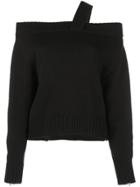 Rta Off Shoulder Sweater - Black