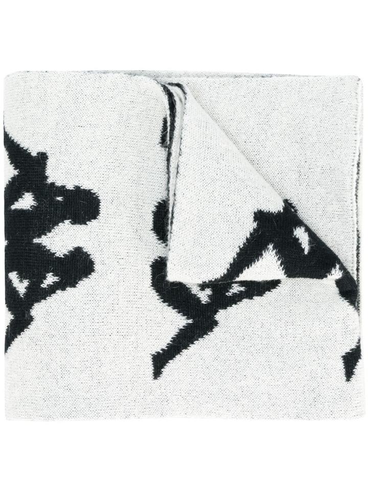 Faith Connexion Faith Connexion X Kappa Logo Knitted Scarf - White