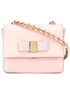 Salvatore Ferragamo Bow Detail Crossbody Bag - Pink & Purple
