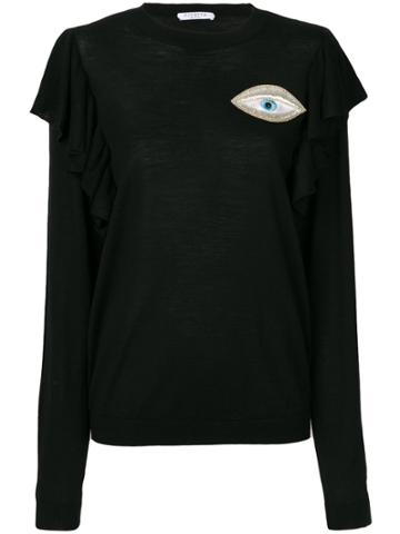 Vivetta Eye Patch Frill Panel Top - Black