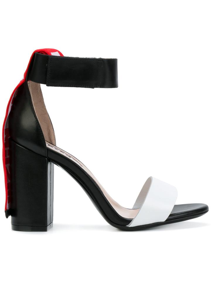 Msgm Branded Sandals - Black