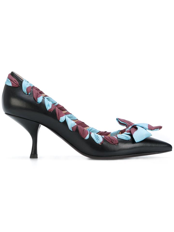 Fendi Lace Through Detail Pumps - Black