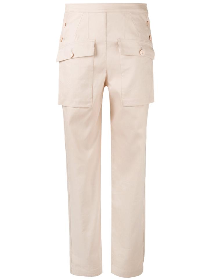 Chloé Sailor Button Cargo Trousers - Pink & Purple