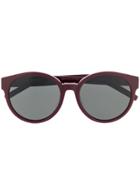 Saint Laurent Eyewear Round Frames Sunglasses - Red