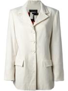 Jean Louis Scherrer Vintage Fitted Jacket, Women's, Size: 44, White