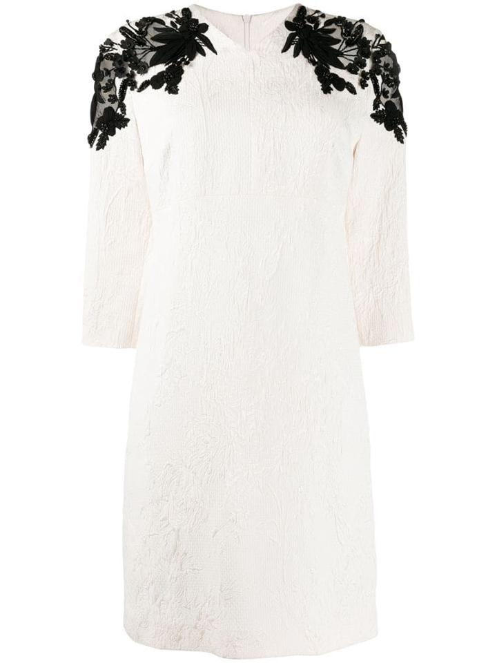 Escada Sequin Embellished Dress - White