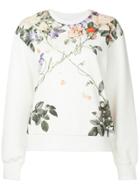 Blindness Floral Print Sweatshirt - White