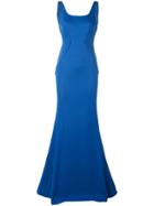 Zac Zac Posen Leah Scoop Neck Gown - Blue