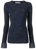 Derek Lam 10 Crosby Lurex Rib Pullover - Blue