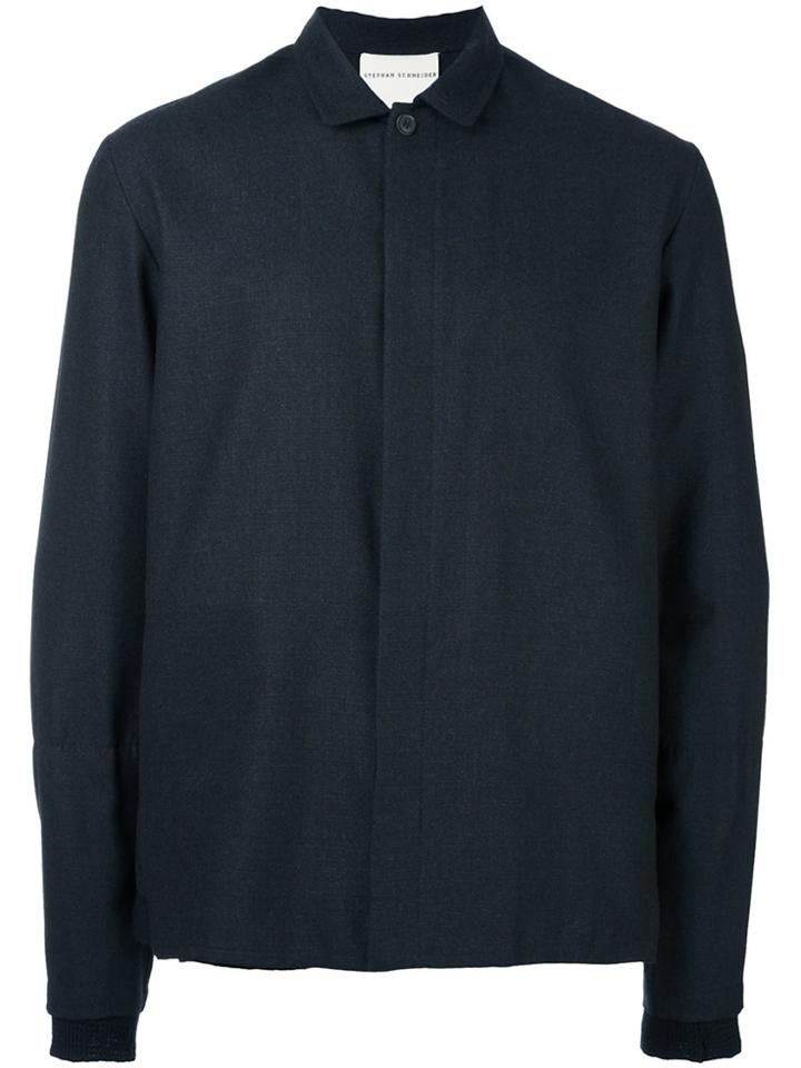 Stephan Schneider Long Sleeved Cropped Shirt - Blue