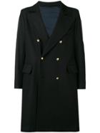 Fortela Double-breasted Buttoned Coat - Blue