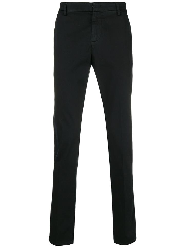 Dondup Flat Front Basic Trousers - Black