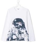 Paul Smith Junior Teen Spaceman Print T-shirt - White