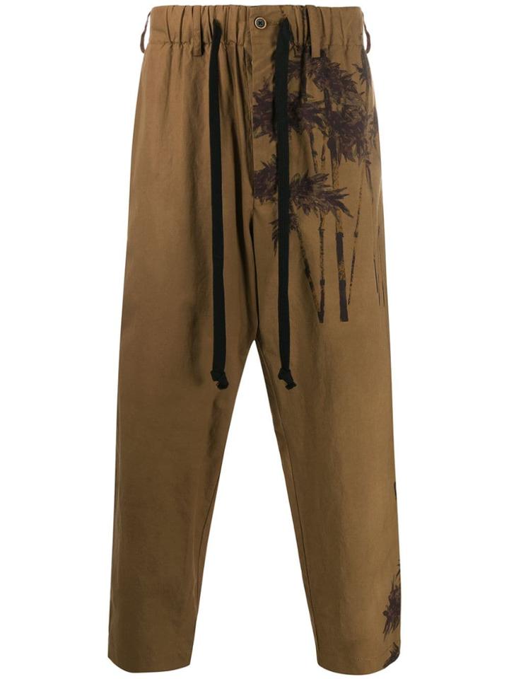 Uma Wang Drop Crotch Palm Trousers - Brown