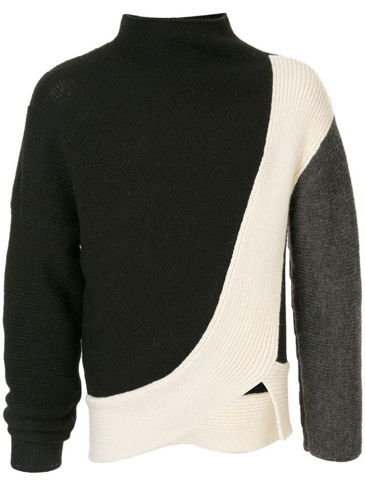 Kiko Kostadinov Two-tone Knit Jumper - Black