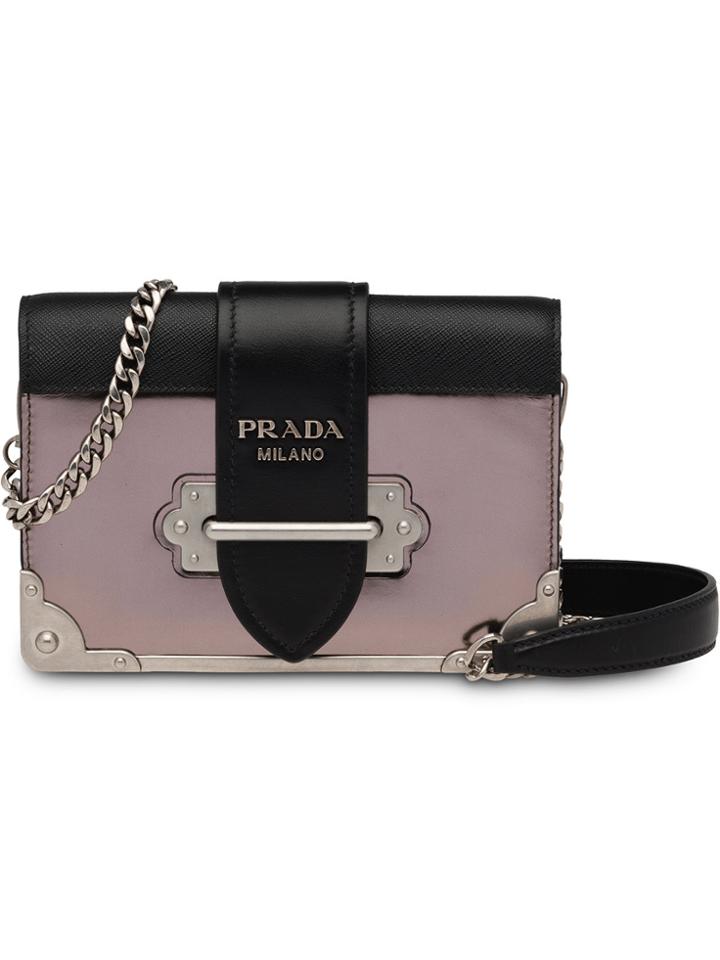 Prada Cahier Shoulder Bag - Grey