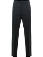 Lanvin Tailored Straight-fit Trousers, Men's, Size: 46, Blue, Cotton/spandex/elastane/acetate/virgin Wool